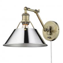  3306-A1W AB-CH - Orwell Articulating Wall Sconce in Aged Brass with Chrome